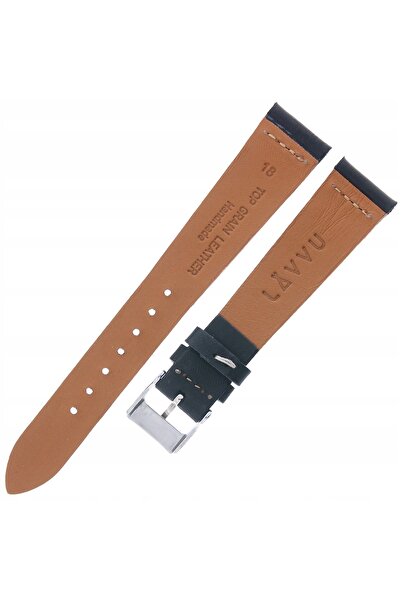 NO BRAND LAVVU Retro LSVUB18 - 18 mm - Negru - Curea de ceas din piele