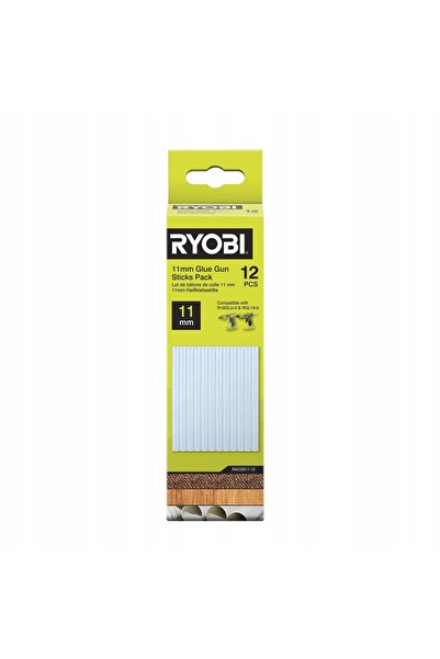 Ryobi Cartușe adezive transparente pentru pistol de lipit, 11mm, 12 bucăți