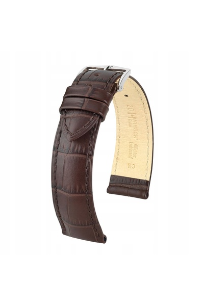 NO BRAND HIRSCH Duke XL - MARO - 20mm - Curea de ceas din piele
