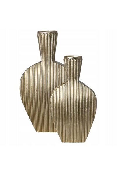 NO BRAND Vază decorativă mare din metal WAZON, cu flori de iarbă de pampas