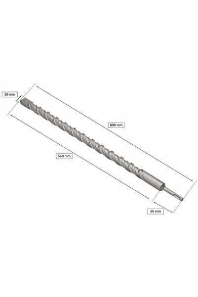 NO BRAND Burghiu pentru beton SDS Plus Widia Impact 28x600mm