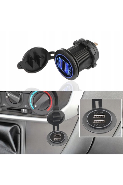 NO BRAND PRIZĂ ÎNCĂRCĂTOR AUTO 2x USB 1A 2.1A