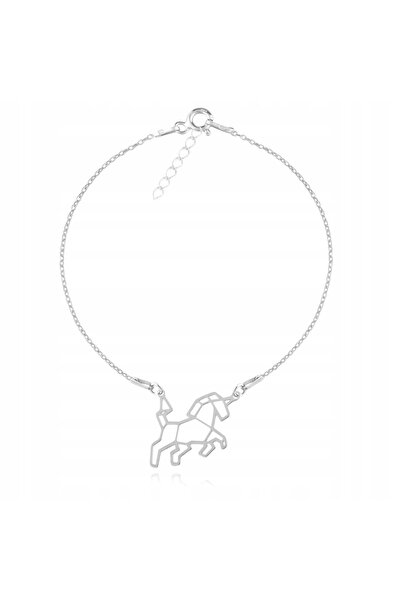 NO BRAND Brățară argint UNICORN origami argint 925