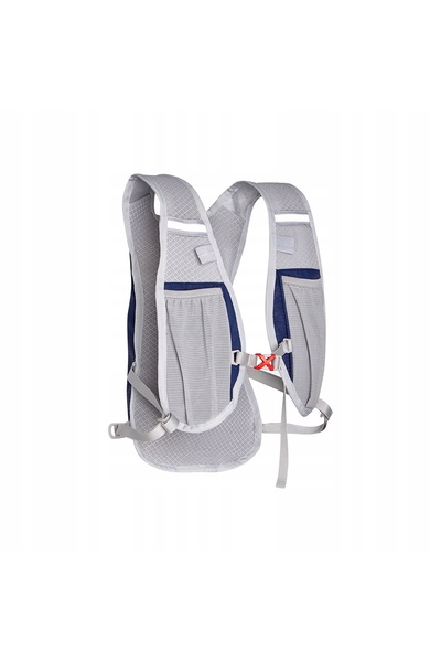 NO BRAND Rucsac de alergare gri NILS 10L, reflectorizant, cu suport pentru bi...