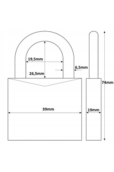 Abus Lacăt din aluminiu 72/40 Titalium roșu 2 chei