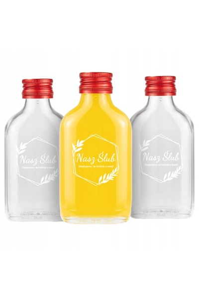 NO BRAND 50x sticle de 100ml imprimate pentru nuntă