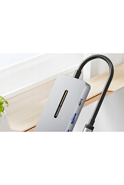 NO BRAND TOOCKI Adaptor Hub 7-în-1 Stație de Andocare PD 100W Cititor de Card...