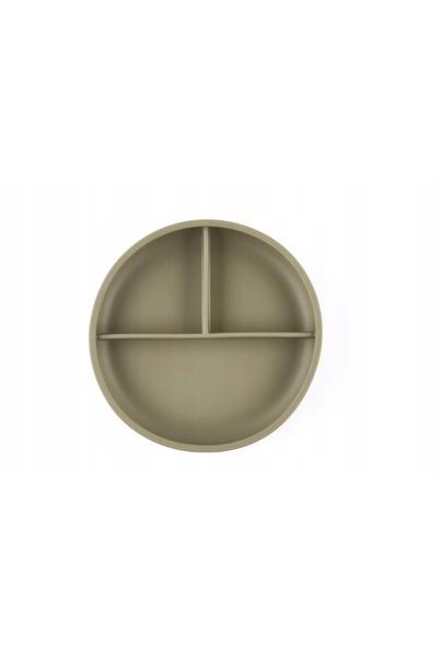 NO BRAND Baby in World farfurie din silicon verde Sage
