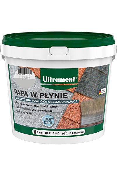 NO BRAND Vopsea lichidă universală GRI FOLIA pentru țiglă, tablă, gard 7kg