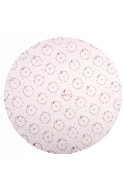 NO BRAND Prosop de bucătărie rotund cu flori roz Ø 80 cm