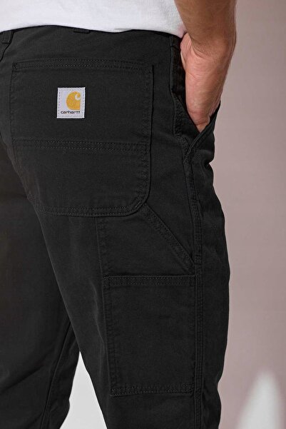 Carhartt Pantaloni de lucru bărbați, bumbac, negri, croială lejeră, 36W 30L