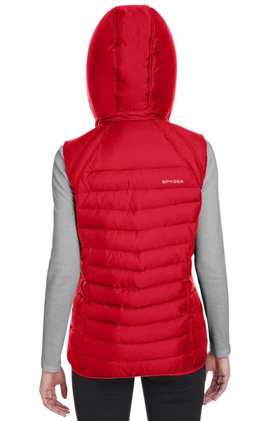 NO BRAND SPYDER Gilet de damă, fără mâneci, matlasat, sport, cu glugă, mărimea S