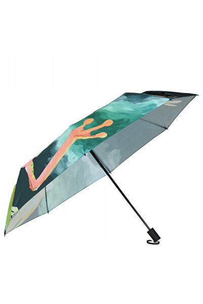 NO BRAND F.P.Parasol umbrelă pliabilă manuală cu husă broască verde