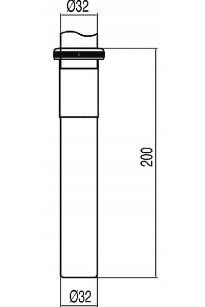 NO BRAND Tub prelungitor TRES pentru sifon telescopic tip sticlă, cromat 9134...