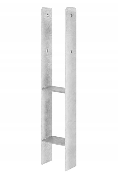 NO BRAND Ancoră de susținere tip H pentru bază de stâlp, 120 mm, zincată