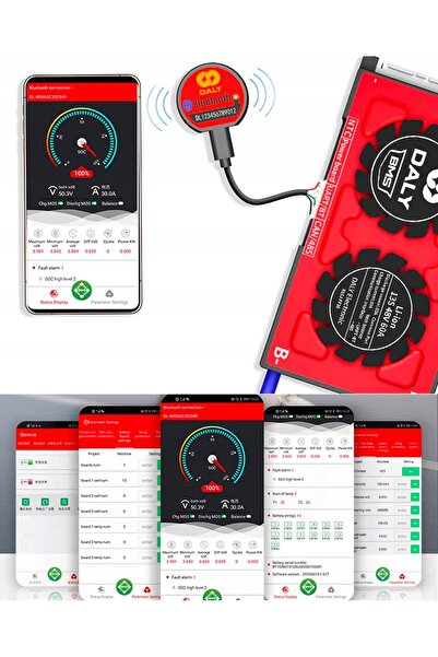 NO BRAND BMS Inteligent 7S 40A Li-Ion 29,4V cu Bluetooth și echilibrator