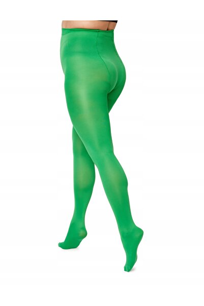 NO BRAND Dresuri plus size 60 DEN mat neted MS-162 Verde 3XL
