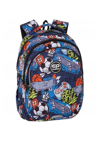 NO BRAND Rucsac școlar cu mai multe compartimente CoolPack, negru, multicolor...