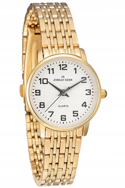 JORDAN KERR Ceas de damă clasic, rotund, auriu, L1060 28 mm