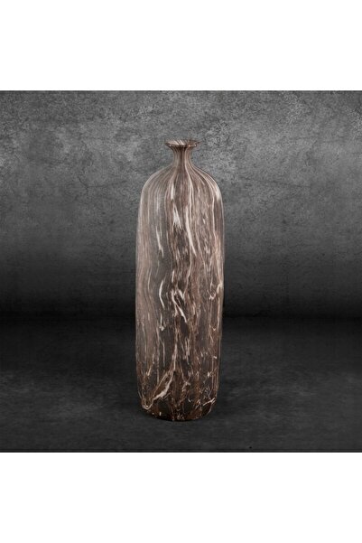 NO BRAND Vază decorativă Marika (02) 13 x 13 x 52 cm Bronz
