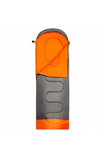 NO BRAND Sac de dormit tip mumie pentru camping, gri-portocaliu, mărimea L, c...