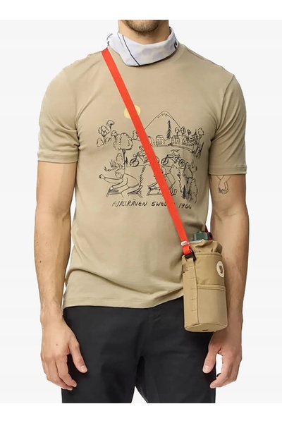 Fjällräven Fjallraven Hoja Lugnt Wool T-shirt tricou de ciclism - fossil S