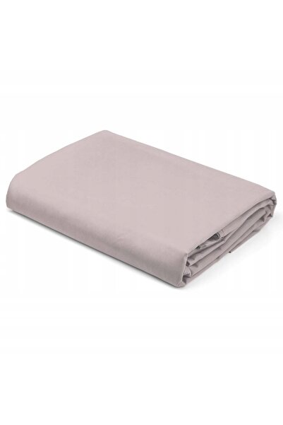 NO BRAND Cearșaf de pat din bumbac satinat cu elastic 180x200 Roz pudră pur D...
