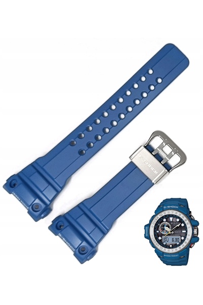 Casio Curea originală din plastic albastru pentru ceasul G-SHOCK GWN-1000