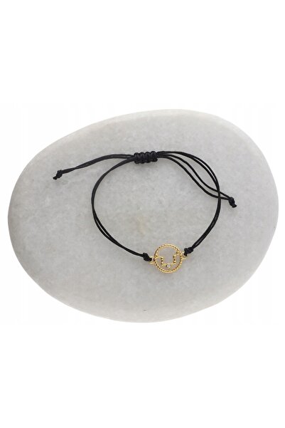 NO BRAND Brățară din șnur auriu, cu semnul zodiacal Fecioară, argint 925, culori