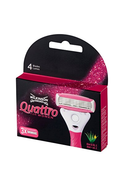 NO BRAND 12X WILKINSON QUATTRO PENTRU FEMEI REZERVE LAME DE RAS SET LAME DE RAS
