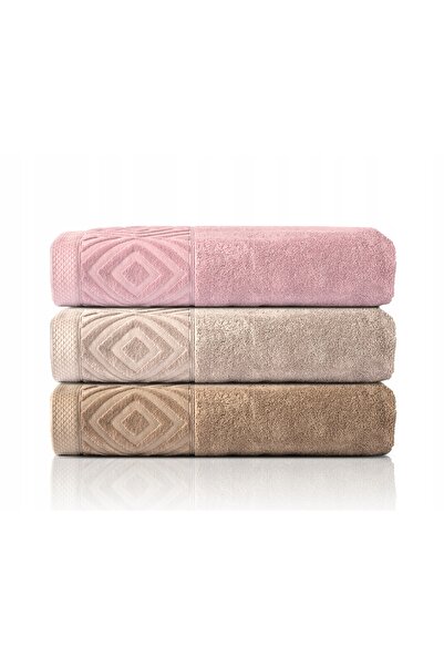 NO BRAND Prosop de baie 100x150 PAULA Roz roz 100% bumbac 550g/m Detexpol