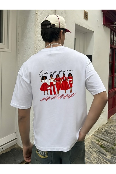Generic Brand God Says You Are with Five Red - Dressed Women,100% cotton,crew...