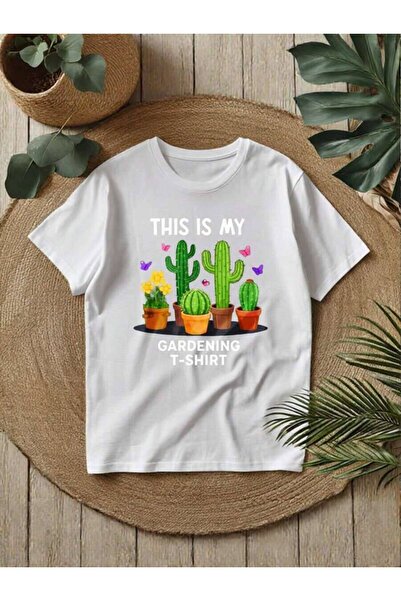 k222 تي شيرت نسائي أسود بمقاسات كبيرة مطبوع عليه "THIS IS MY GARDENING T SHIR...