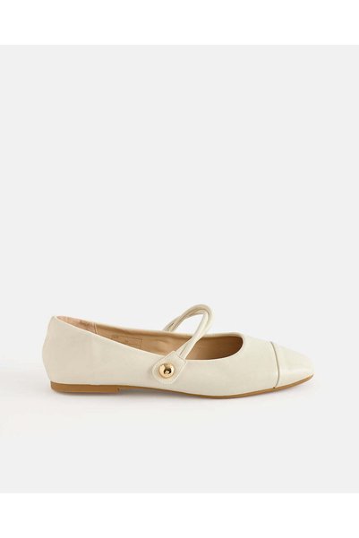 REDTAG Girls White Strap Ballerinas