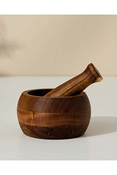 REDTAG Brown Wood Mortar With Pestle Set (2 Piece)