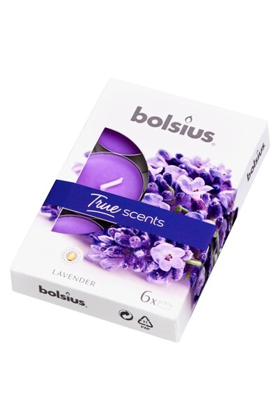 Bolsius Set 3 x 6 Lumanari Pastila 4h - Lavanda