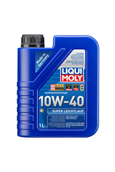 Liqui Moly 10W40 Motor Yağı Süper Sentetik SUPER LEICHTLAUF 1 Litre (9503)