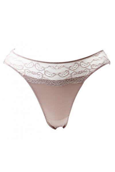 VELVET TOUCH Γυναικεία σλιπ με δαντέλα BIZON 2020-16VIZ, Χρώμα BIZON, Μέγεθος XL