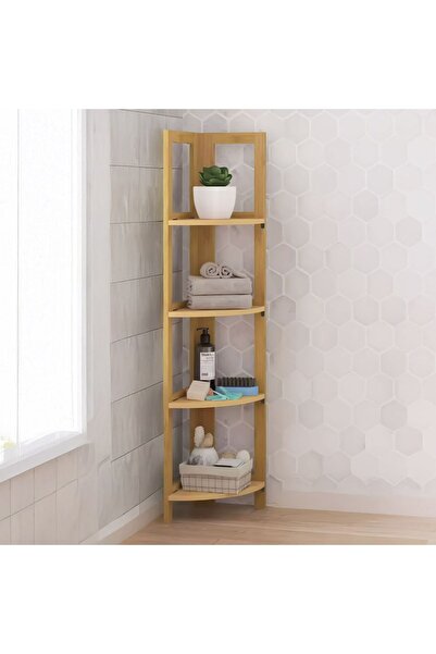 Zâna Casei Bamboo Shelf with 4 Corner Spaces 39.5x27x120cm