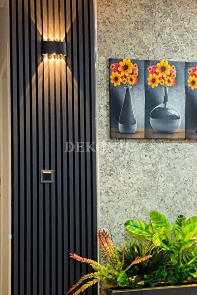 Dekonil Mdf Ahşap Keçeli Akustik Duvar Paneli 60x275 cm - Antrasit