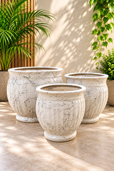 Generic White Marble Classic Pot