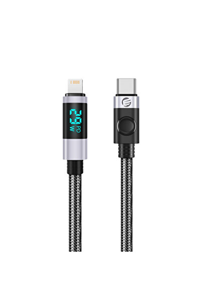 Orico Cablu LDC2L USB-C la Lightning, 29W, Afișaj LED, 1.5m, Negru