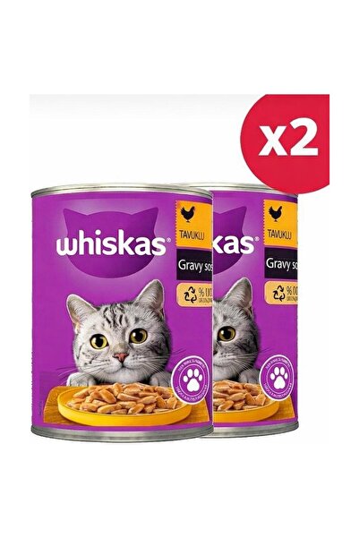 Whiskas Tavuklu Yetişkin Konserve Kedi Maması 400 gr x 2 Adet