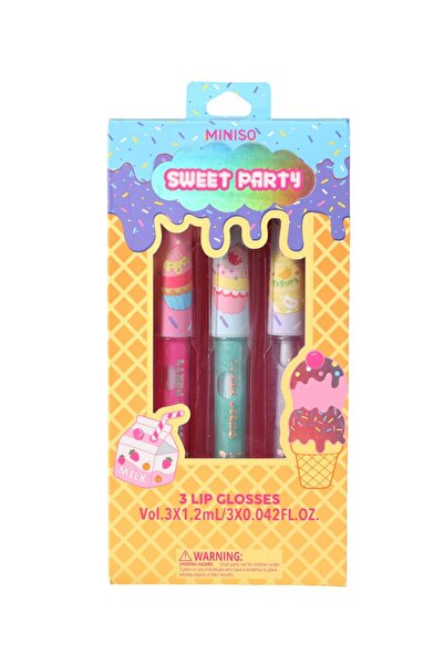 Miniso Lisanslı Tatlı Temalı Uzun Tüplü Lip Gloss Seti – Nemlendirici Yüksek ...