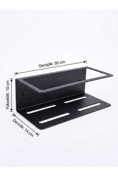 EVA METAL TASARIM Metal Banyo Düzenleyici Tek Katlı Raf Organizer Banyo Rafı Şampuanlık Sabunluk