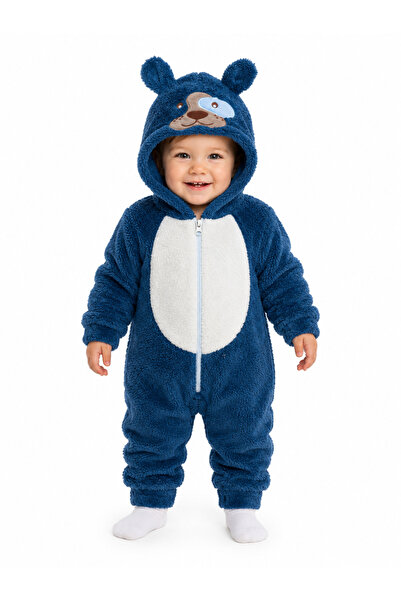 Chicsy Baby Girl Boy Baby Welsoft Plush Jumpsuit Hooded Zippered Winter Baby ...