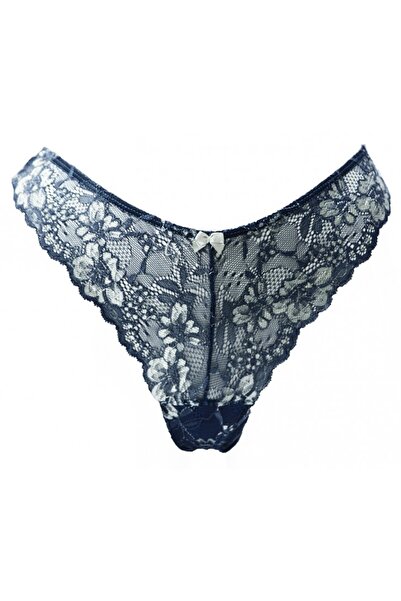 HUNEX UNDERWEAR Γυναικείο Δαντελένιο Στρινγκ Μπλε TA1700MPL, Χρώμα ΣΚΟΥΡΟ ΜΠΛ...