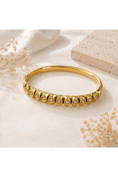 Archhazel Jewelery ZIRCON STONE STEEL CLAMP