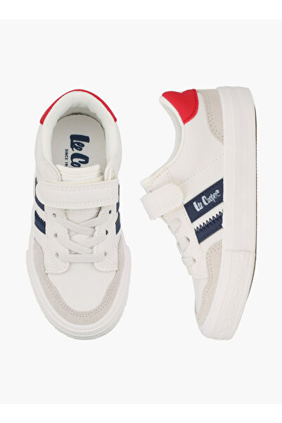 Lee Cooper حذاء رياضي للفتيات بطباعة شعار وشريط لاصق عند الكاحل
