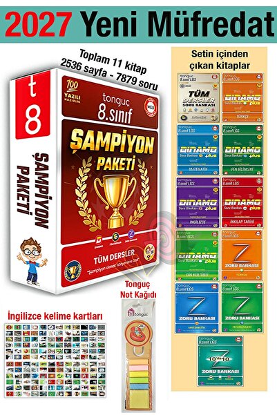 Tonguç Yayınları 8. Sınıf Şampiyon Seti 2027 Tüm Dersler LGS Dinamo Zoru Soru...